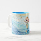 Tasse 2 Couleurs Rêves de sirènes pour filles (Devant gauche)