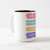 Tasse 2 Couleurs Rêves libérés, limites annulées (Devant gauche)