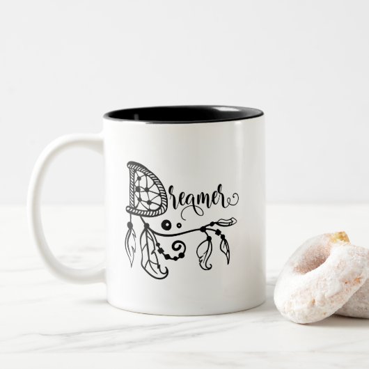 Tasse 2 Couleurs Rêveur Dreamcatcher (Avec donut)