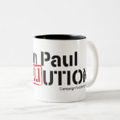 Tasse 2 Couleurs Révolution de Ron Paul (Devant droit)