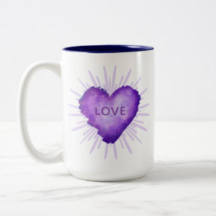 Tasse 2 Couleurs Révolution violette avec AMOUR