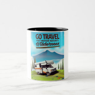 Tasse 2 Couleurs Rhin chute Suisse poster de voyage