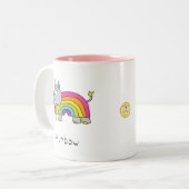 Tasse 2 Couleurs Rhino Rainbow Cute Kids (Devant gauche)