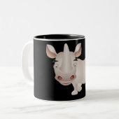 Tasse 2 Couleurs Rhinocéros de bébé (Devant gauche)