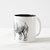 Tasse 2 Couleurs Rhinocéros d'encre (Devant droit)