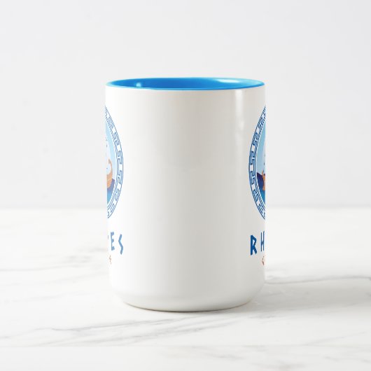 Tasse 2 Couleurs Rhodes, Grèce Conception de navires grecs (Centre)