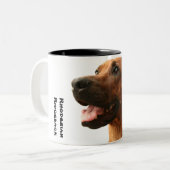 Tasse 2 Couleurs Rhodesian Ridgeback (Devant gauche)