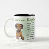 Tasse 2 Couleurs Rhodesian Ridgeback Cadeaux (Gauche)