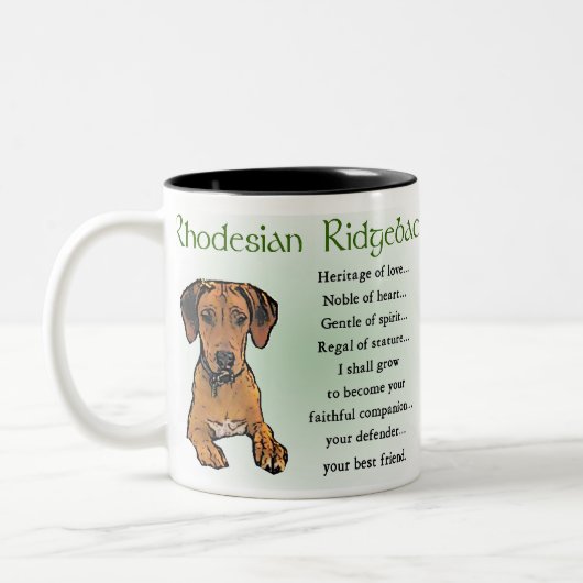 Tasse 2 Couleurs Rhodesian Ridgeback Cadeaux (Gauche)