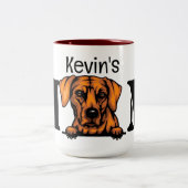 Tasse 2 Couleurs Rhodesian Ridgeback Pékin Personnalisé Maman (Centre)