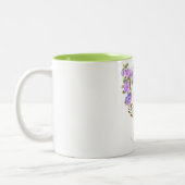 Tasse 2 Couleurs Ribbon Rose violet Anniversaire (Gauche)