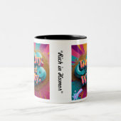 Tasse 2 Couleurs "Riche en Humour et en style" (Centre)