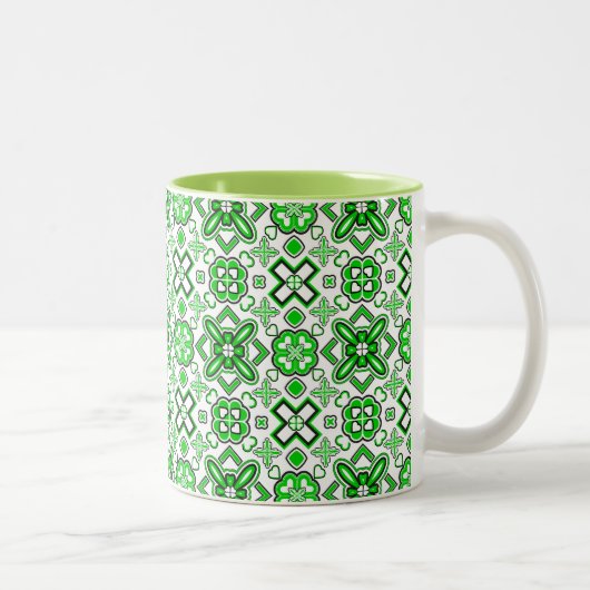 Tasse 2 Couleurs Riche modèle vert de Patrick (Droit)