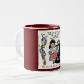 Tasse 2 Couleurs Rick London Ernestine appelle les oiseaux Noël (Devant gauche)