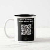 Tasse 2 Couleurs Rickroll QR code (Gauche)