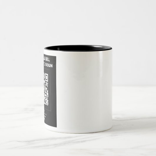 Tasse 2 Couleurs Rickroll QR code (Centre)