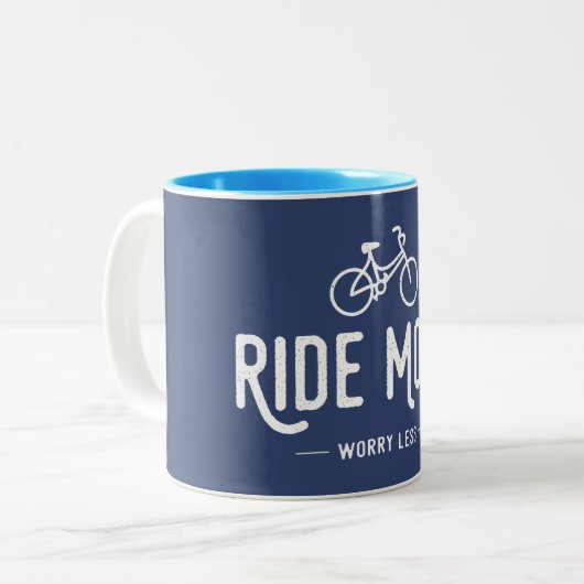 Tasse 2 Couleurs Ride Plus Inquiète Moins (Devant gauche)