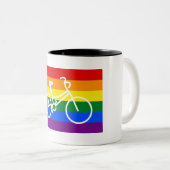 Tasse 2 Couleurs Ride Pride Cyclisme (Devant droit)
