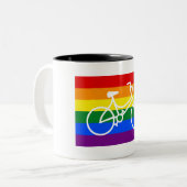Tasse 2 Couleurs Ride Pride Cyclisme (Devant gauche)