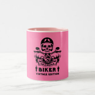 Tasse 2 Couleurs Rider moto Grandma