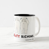 Tasse 2 Couleurs Rien n'aboutent Bichons (Devant droit)