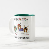 Tasse 2 Couleurs Rien n'aboutent Noël de beagle (Devant gauche)