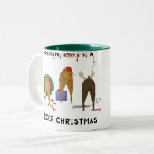 Tasse 2 Couleurs Rien n'aboutent Noël de boxeur (Devant gauche)