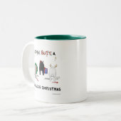 Tasse 2 Couleurs Rien n'aboutent Noël de Schnauzer (Devant gauche)