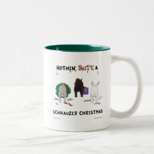 Tasse 2 Couleurs Rien n'aboutent Noël de Schnauzer