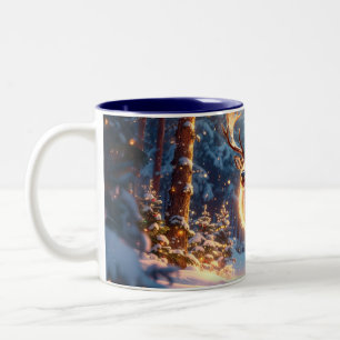 Tasse 2 Couleurs Rindeer du Père Noël