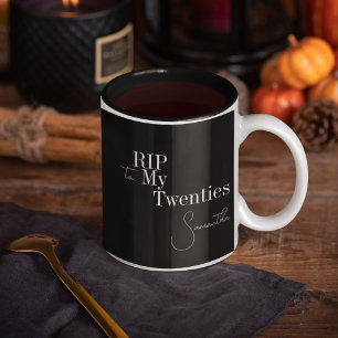 Tasse 2 Couleurs RIP 20s 30e anniversaire Noir et blanc
