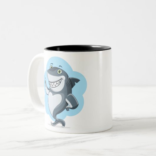 Tasse 2 Couleurs Rire de requin (Devant gauche)
