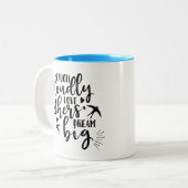Tasse 2 Couleurs Rire rêve d'amour (Devant gauche)