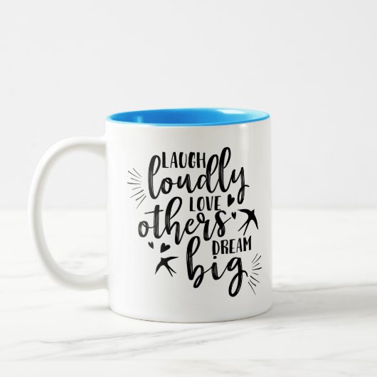 Tasse 2 Couleurs Rire rêve d'amour (Gauche)