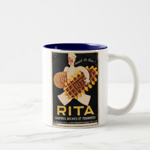 Tasse 2 Couleurs Rita Biscuits Annonce Vintage