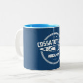 Tasse 2 Couleurs Rivière Cossatot Arkansas Kayak (Devant gauche)
