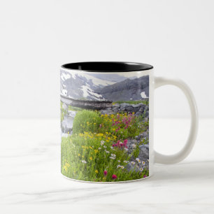 Tasse 2 Couleurs Rivière trouble avec les fleurs sauvages roses