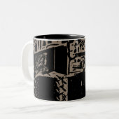 Tasse 2 Couleurs Road King, Sable Posterisé Graphisme (Devant gauche)