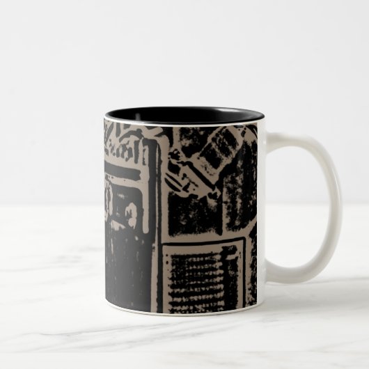 Tasse 2 Couleurs Road King, Sable Posterisé Graphisme (Droit)