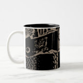 Tasse 2 Couleurs Road King, Sable Posterisé Graphisme (Gauche)