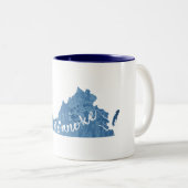 Tasse 2 Couleurs Roanoke Virginia (Devant droit)