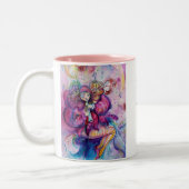 TASSE 2 COULEURS ROBE ROSE MUSICALE (Gauche)