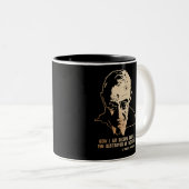 Tasse 2 Couleurs Robert Oppenheimer - Destroyer of Worlds Quote (Devant droit)