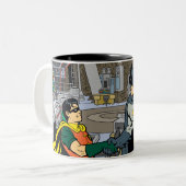 Tasse 2 Couleurs Robin And Batman Handshake (Devant gauche)