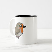 Tasse 2 Couleurs Robin européen (Devant gauche)