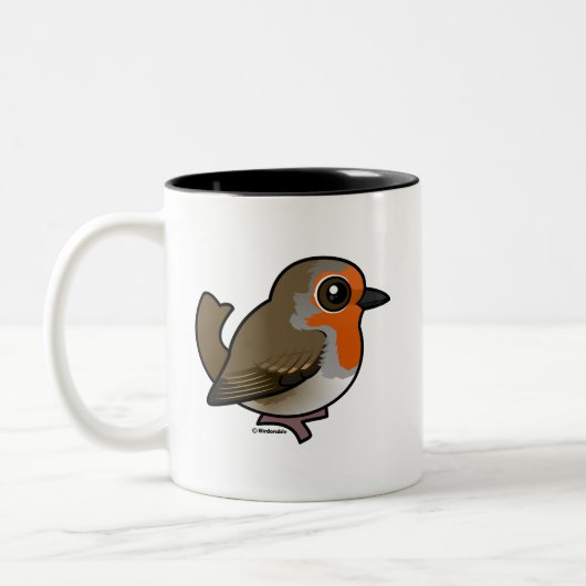 Tasse 2 Couleurs Robin européen (Gauche)