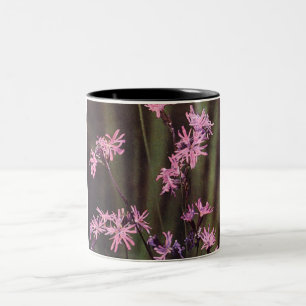 Tasse 2 Couleurs Robin fleur sauvage en daguage rose