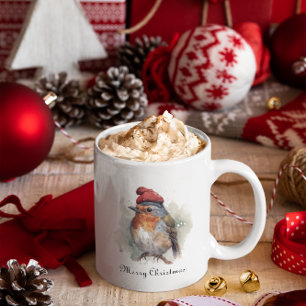 Tasse 2 Couleurs Robin Winter Delight, sur mesure