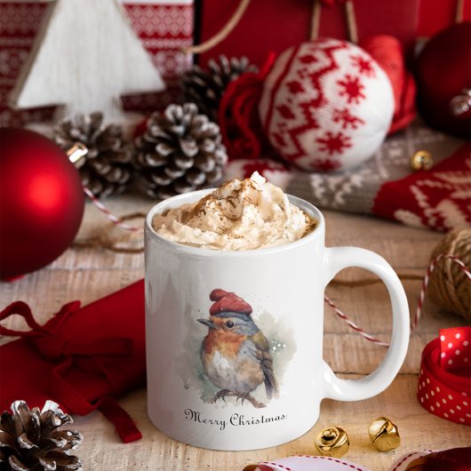 Tasse 2 Couleurs Robin Winter Delight, sur mesure