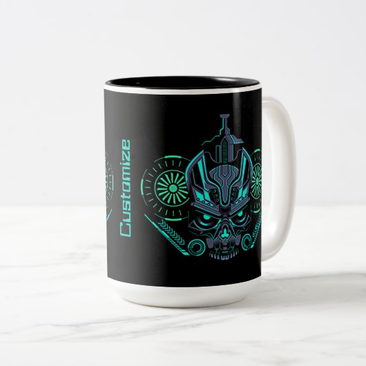 Tasse 2 Couleurs Robo Skull (Devant droit)